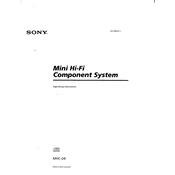 Sony MHC-D6 manual cover