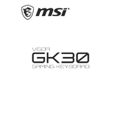 MSI Vigor GK30 Clutch GM11 manual cover