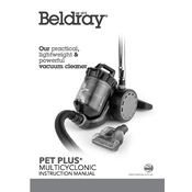 Beldray BEL0812NBRMFOB Pet Plus Multicyclonic manual cover