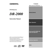 Onkyo DR 2000 manual cover