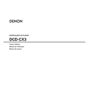 Denon DCD-CX3 manual cover