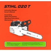 Stihl 020 T manual cover