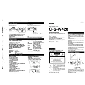 Sony CFS-W420 manual cover