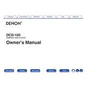 Denon DCD-100 manual cover