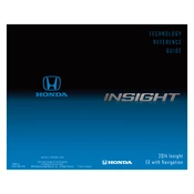 Honda Insight EX with Navigation 2014 Technology manual cover