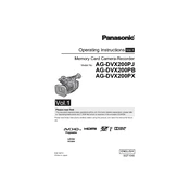 Panasonic AG-DVX200PJ manual cover