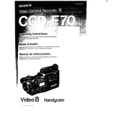 Sony CCD-F70 manual cover