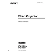 Sony VPL-HS51A manual cover