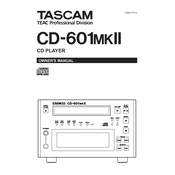 Tascam CD-601MKII manual cover