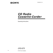 Sony CFD-E75 manual cover