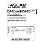 Tascam DA-20MKII manual cover