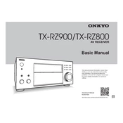 Onkyo TX RZ900, TX RZ800 manual cover