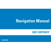 Honda Odyssey 2021 manual cover