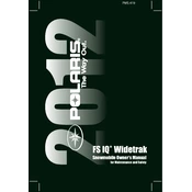 Polaris FS IQ Widetrak 2012 manual cover