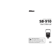 Nikon SB 910 manual cover