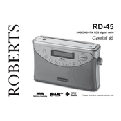 Roberts Gemini RD45 DAB 2014 manual cover