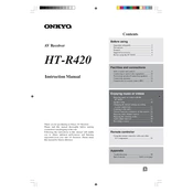 Onkyo HT R420 manual cover