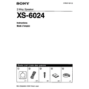 Sony XS-6024 manual cover