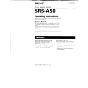 Sony SRS A50 manual cover