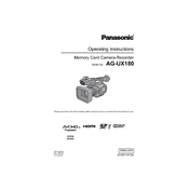 Panasonic AG-UX180 manual cover