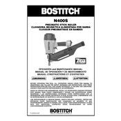 Bostitch N400S Nailer manual cover