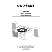 Crosley CR6034B Turntable manual cover