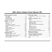 Buick LeSabre 2003 manual cover