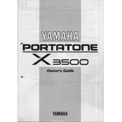 Yamaha X 3500 Keyboard manual cover