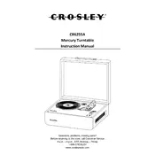 Crosley CR6255A Turntable manual cover