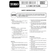 Toro 3 HP 58010 Tiller manual cover