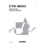 Casio CTK800 Keyboard manual cover