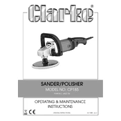 Clarke 6462106CP185 Sander Polisher  manual cover