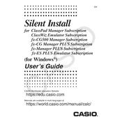 Casio Silent Install Windows Software manual cover