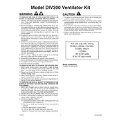 Viking DIV300 300 CFM Ventilator manual cover