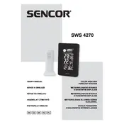 Sencor SWS 4270 Weather Station manual cover