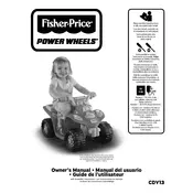 Power Wheels Mattel Barbie Lil Quad CDY13 Toy manual cover