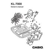 Casio KL-7000 Label Printer manual cover