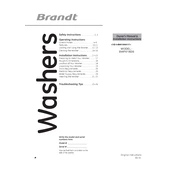 Brandt BWF618DS Washing Machine manual cover