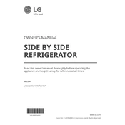 LG LRSES2706V Refrigerator manual cover