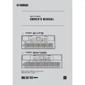 Yamaha PSR-E473 Keyboard manual cover