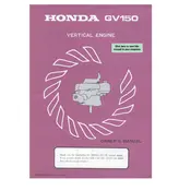 Honda GV150 1978 Engine manual cover