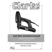 Clarke 6462562 CESNG2 Electric Stapler Nailer manual cover