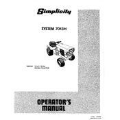 Simplicity 1690184 7013H Tractor manual cover