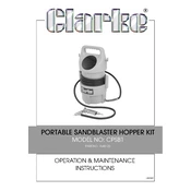 Clarke 7640125 CPSB1 Portable Sandblaster Hopper Kit manual cover