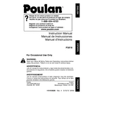 Poulan Pro P3818 Chainsaw manual cover