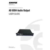 Shure A06004 Audio manual cover