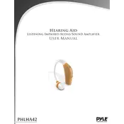 Pyle PHLHA42 Hearing Aid manual cover