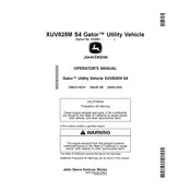 John Deere Gator XUV825M S4 Utility Vehicle manual cover