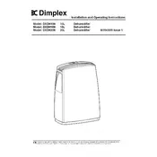 Dimplex DXDH10N Dehumidifier manual cover