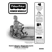 Power Wheels Mattel Thomas and Friends BCK92 Toy manual cover